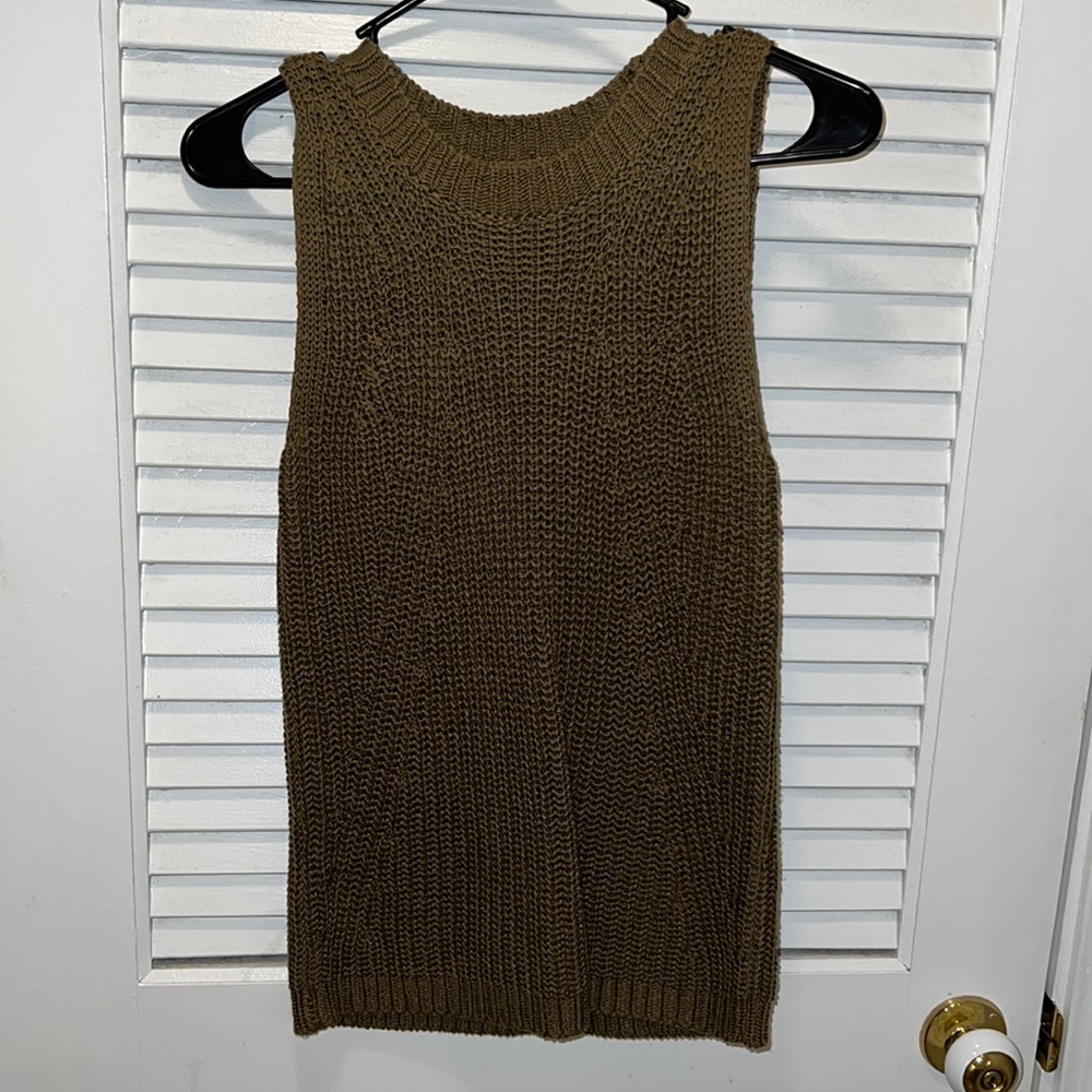 Green sweater vest